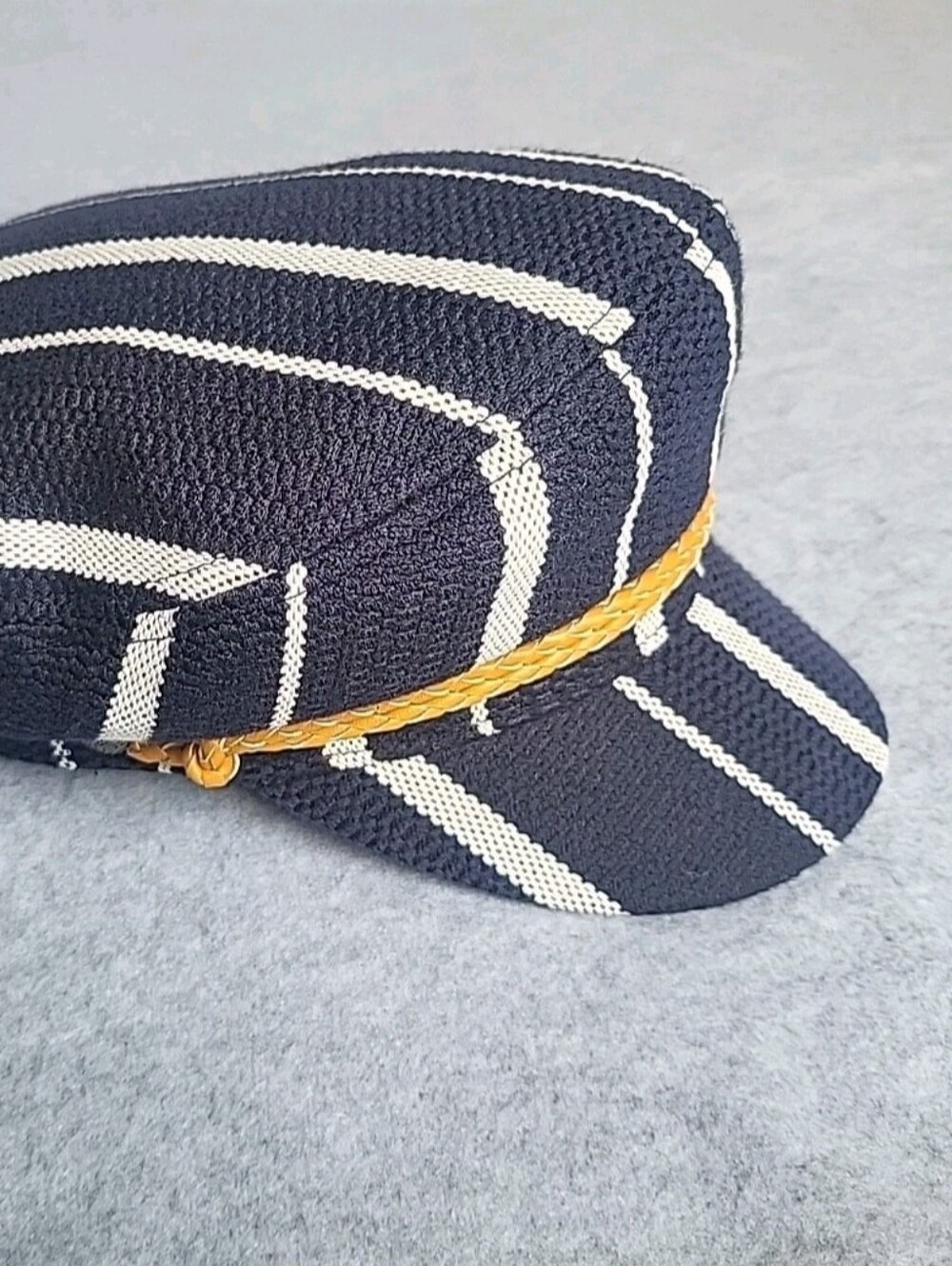 Brixton Ashland Newsboy Hat Mens XS Blue White Flat Captain Fisherman Fiddler